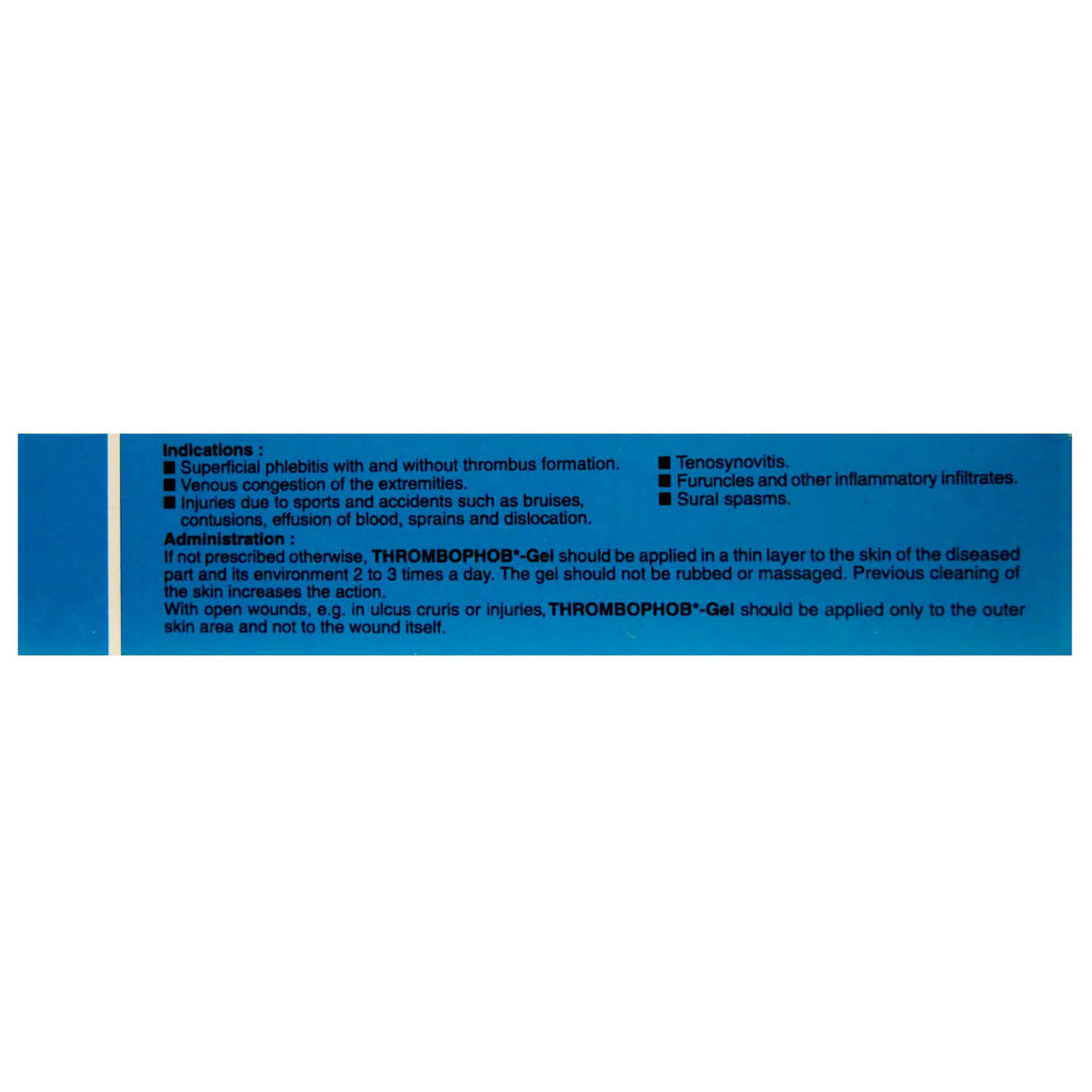 Thrombophob Gel 20 gm, Pack of 1 GEL Thrombophob Gel 20 gm, Pack of 1 GEL