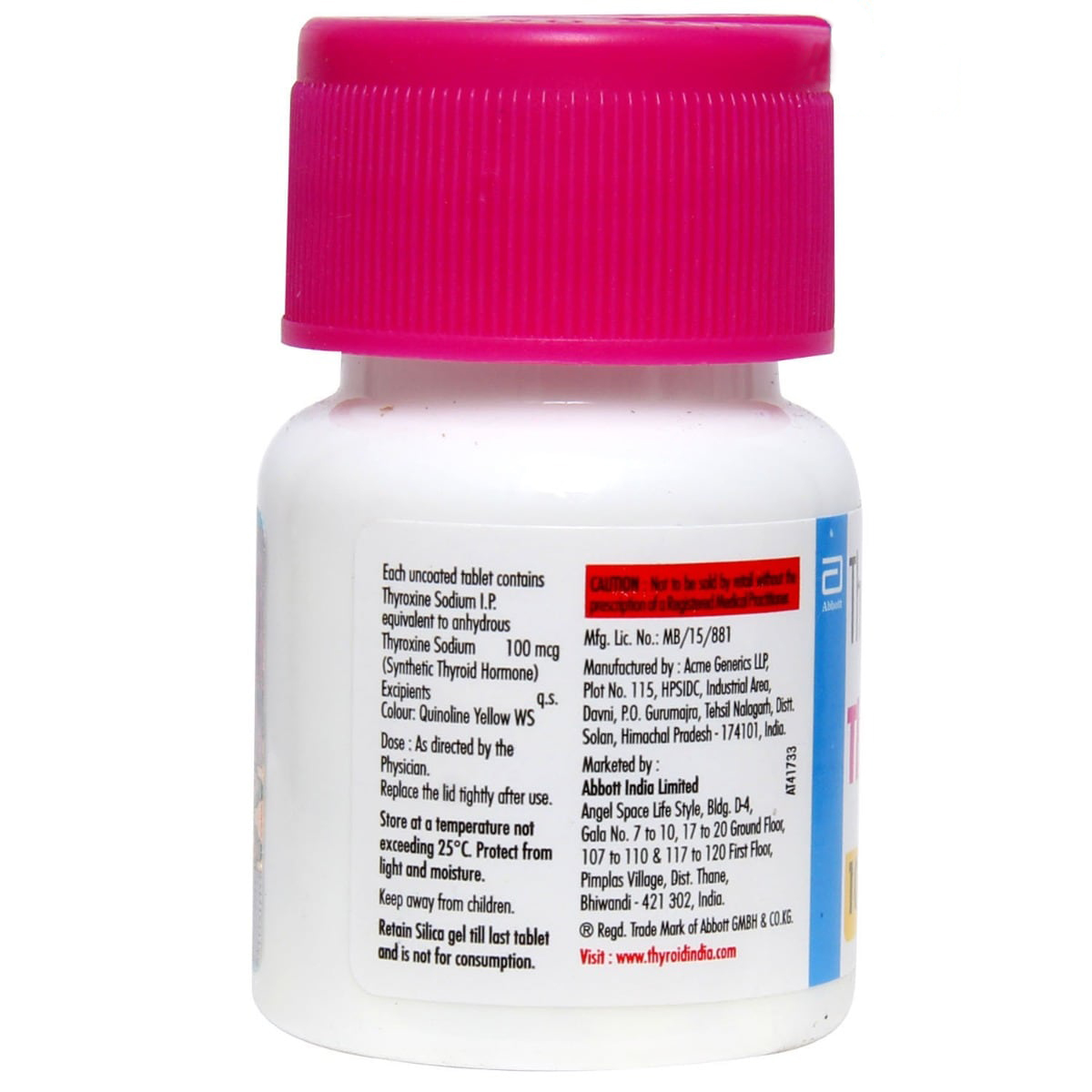 Thyronorm 100 mcg Tablet 120's, Pack of 1 TABLET Thyronorm 100 mcg Tablet 120's, Pack of 1 TABLET