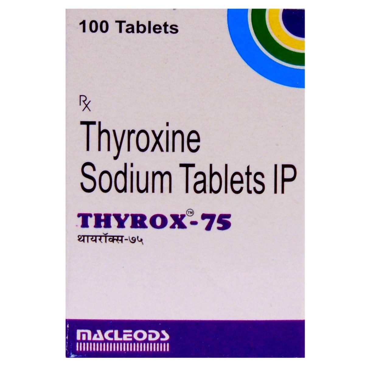 Thyrox 75 mcg Tablet 100's, Pack of 1 Tablet Thyrox 75 mcg Tablet 100's, Pack of 1 Tablet