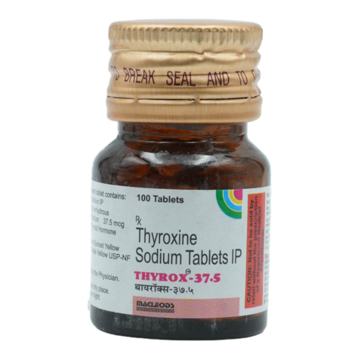 Thyrox 37.5mcg Tablet 100's, Pack of 1 TABLET Thyrox 37.5mcg Tablet 100's, Pack of 1 TABLET