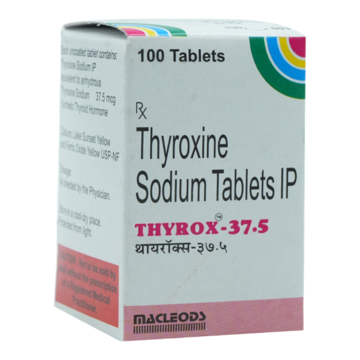 Thyrox 37.5mcg Tablet 100's, Pack of 1 TABLET Thyrox 37.5mcg Tablet 100's, Pack of 1 TABLET