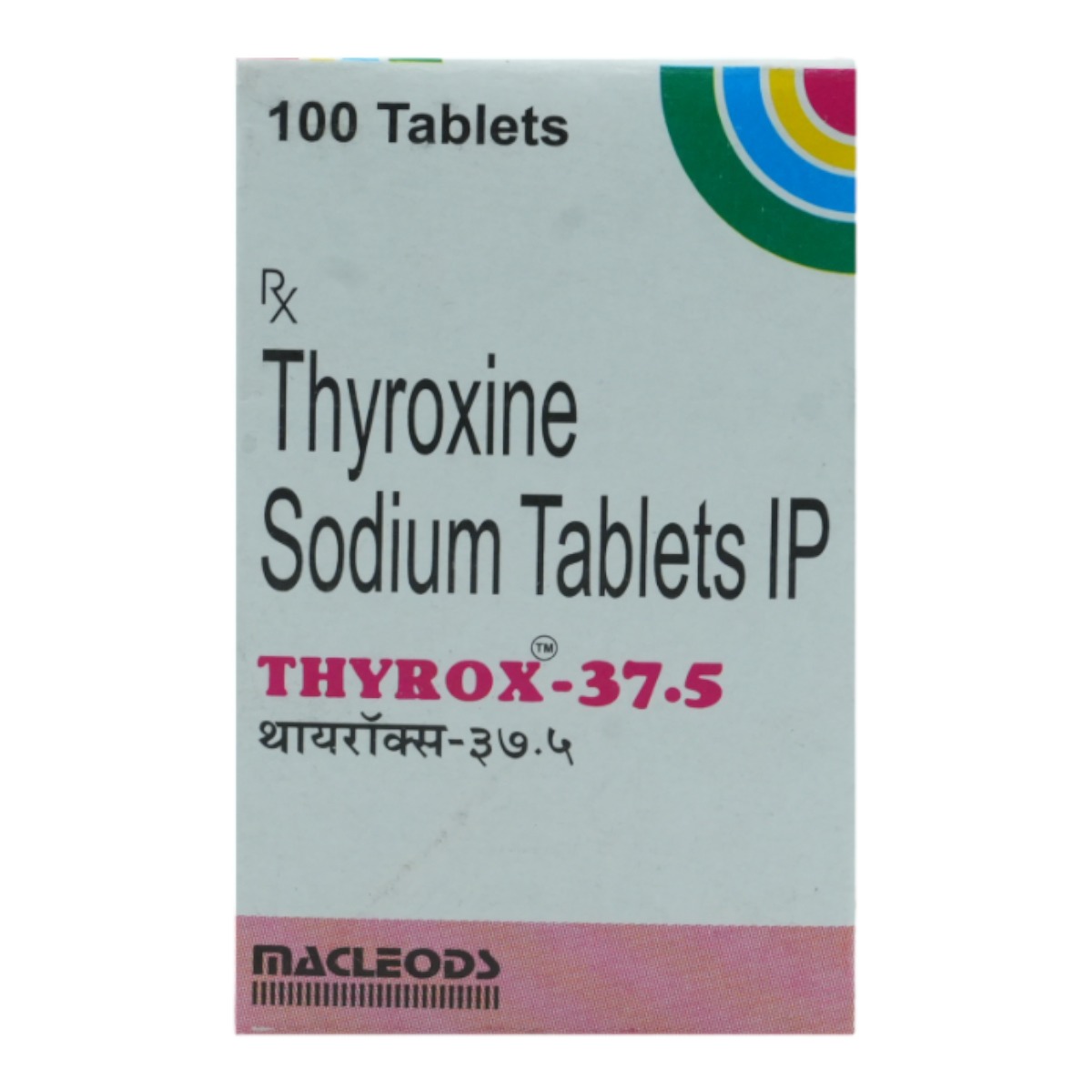 Thyrox 37.5mcg Tablet 100's, Pack of 1 TABLET Thyrox 37.5mcg Tablet 100's, Pack of 1 TABLET