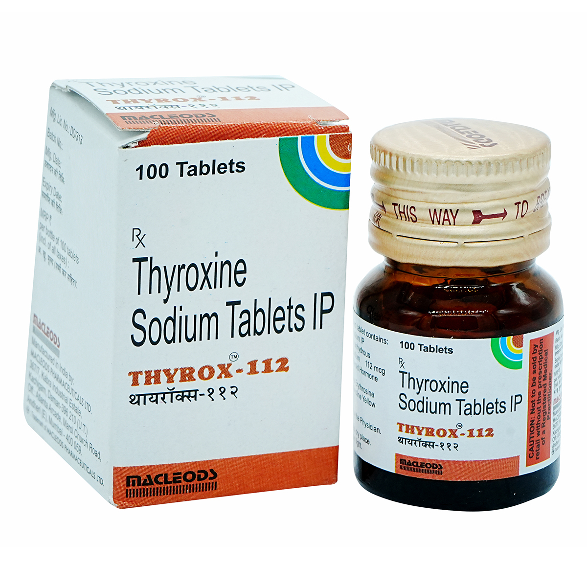 Thyrox 112 Tablet 100's, Pack of 1 TABLET Thyrox 112 Tablet 100's, Pack of 1 TABLET