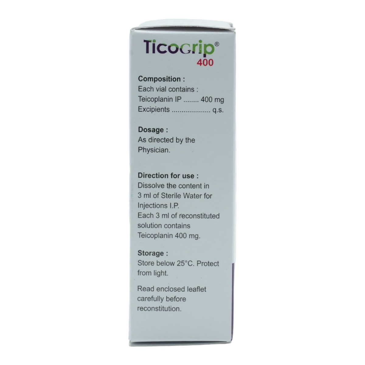 Ticogrip 400Mg Inj, Pack of 1 Injection Ticogrip 400Mg Inj, Pack of 1 Injection
