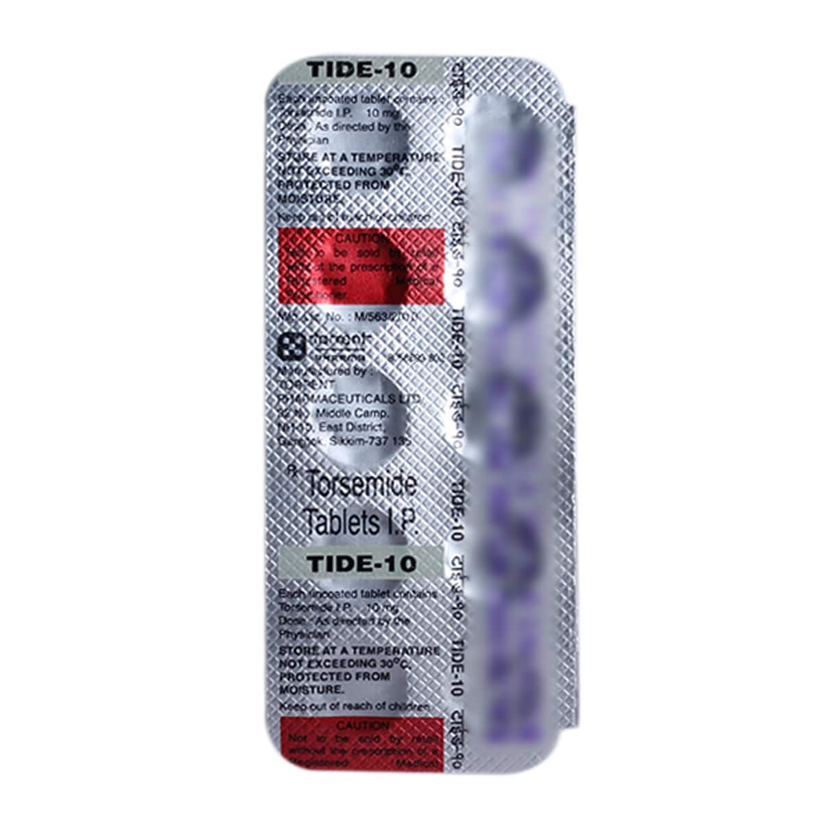 Tide-10 Tablet 10's, Pack of 10 TABLETS Tide-10 Tablet 10's, Pack of 10 TABLETS