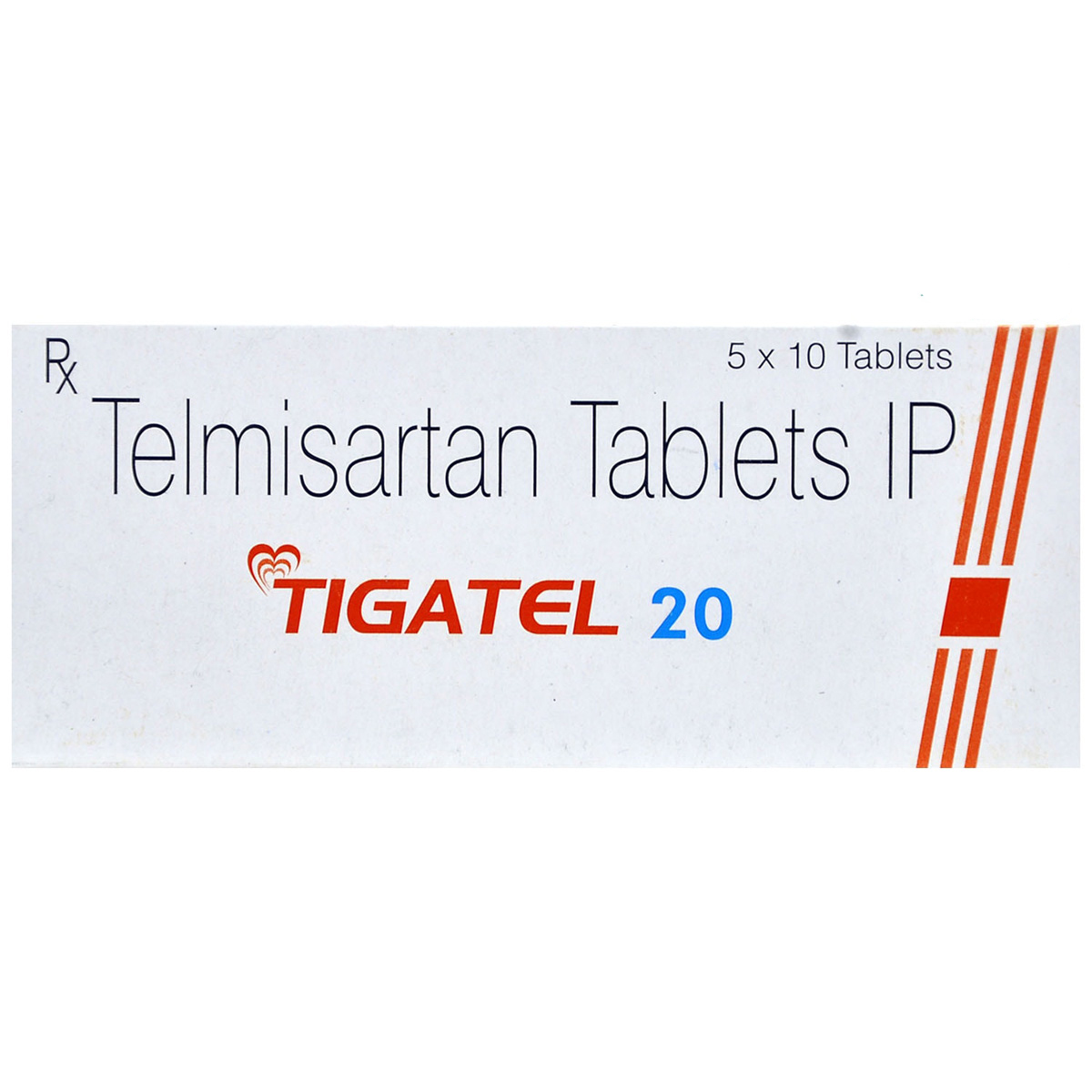 Tigatel 20 Tablet 10's, Pack of 10 TABLETS Tigatel 20 Tablet 10's, Pack of 10 TABLETS