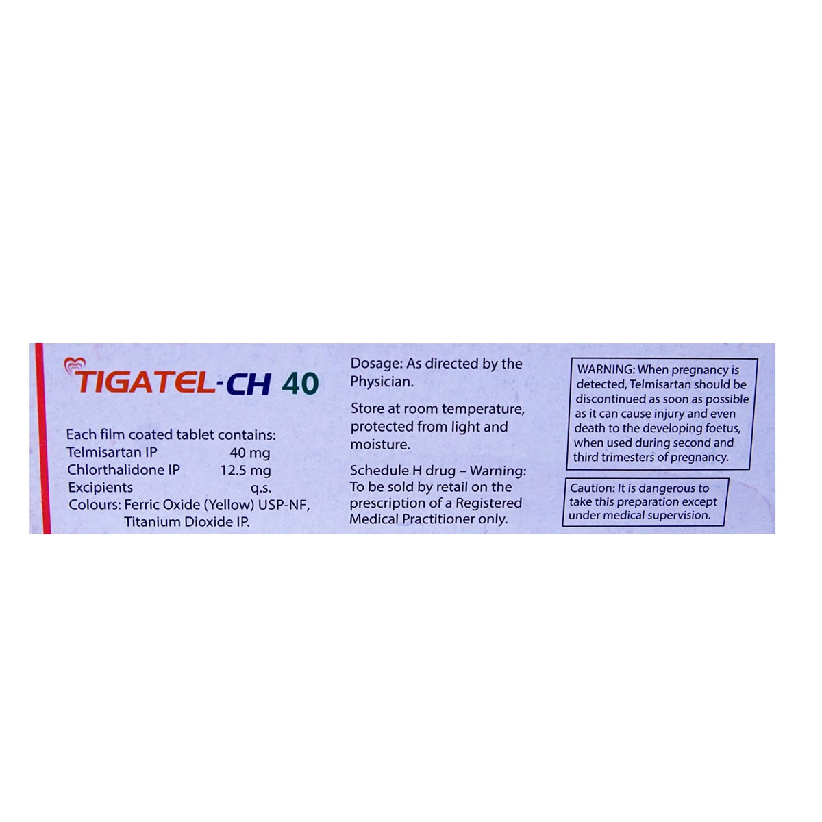 Tigatel-CH 40 Tablet 10's, Pack of 10 Tigatel-CH 40 Tablet 10's, Pack of 10