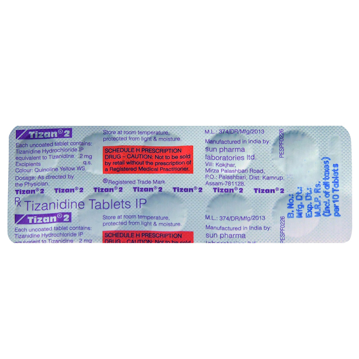 Tizan 2 Tablet 10's, Pack of 10 TABLETS Tizan 2 Tablet 10's, Pack of 10 TABLETS