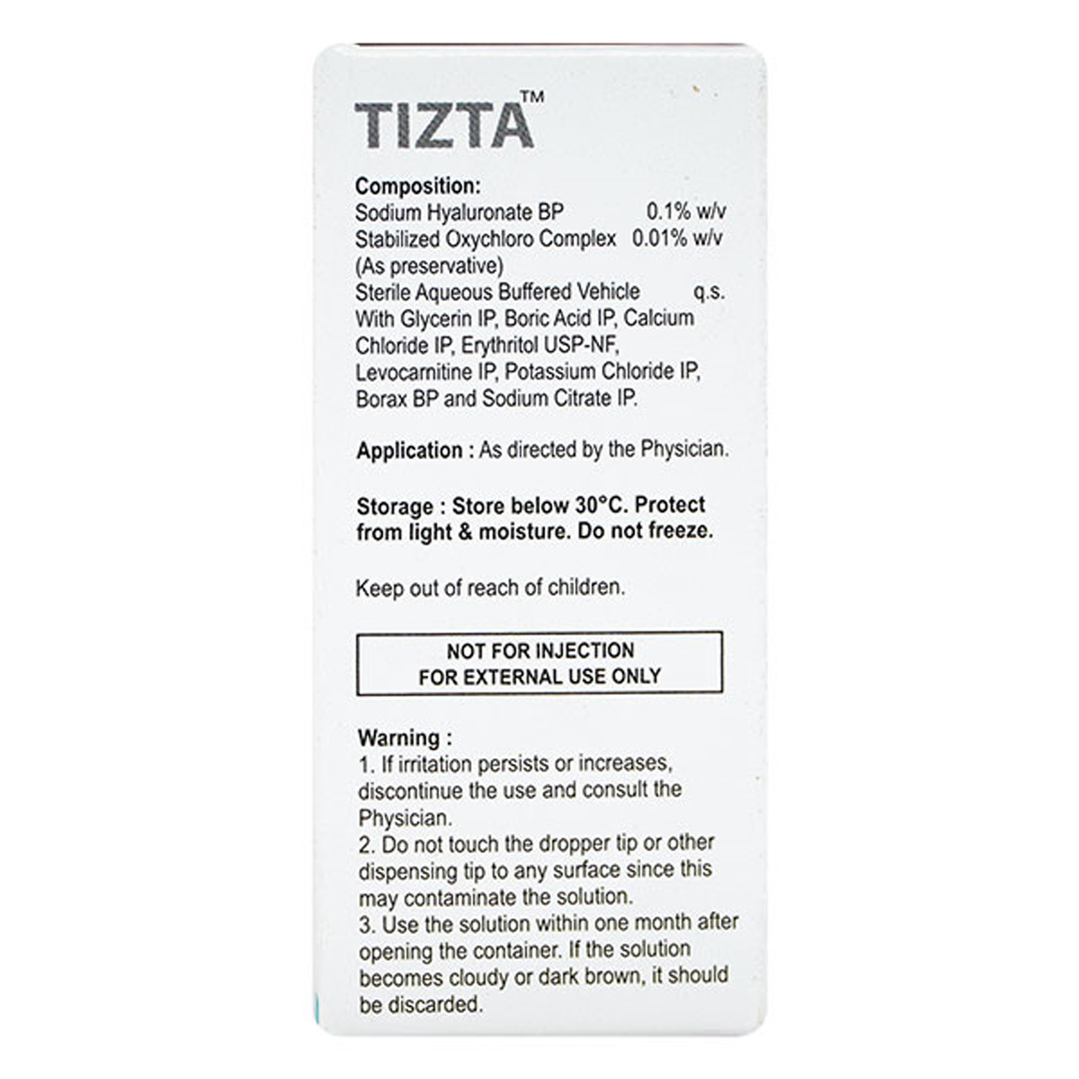 Tizta Eye Drops 5 ml, Pack of 1 EYE DROPS Tizta Eye Drops 5 ml, Pack of 1 EYE DROPS