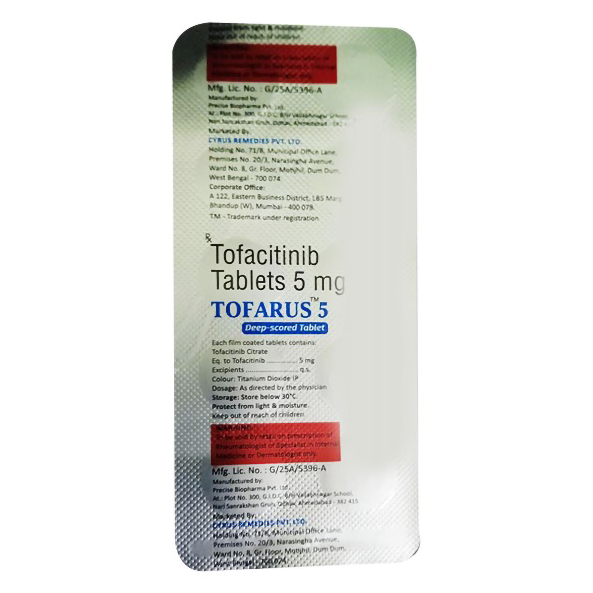 Tofarus 5 Tablet 10's, Pack of 10 TabletS Tofarus 5 Tablet 10's, Pack of 10 TabletS