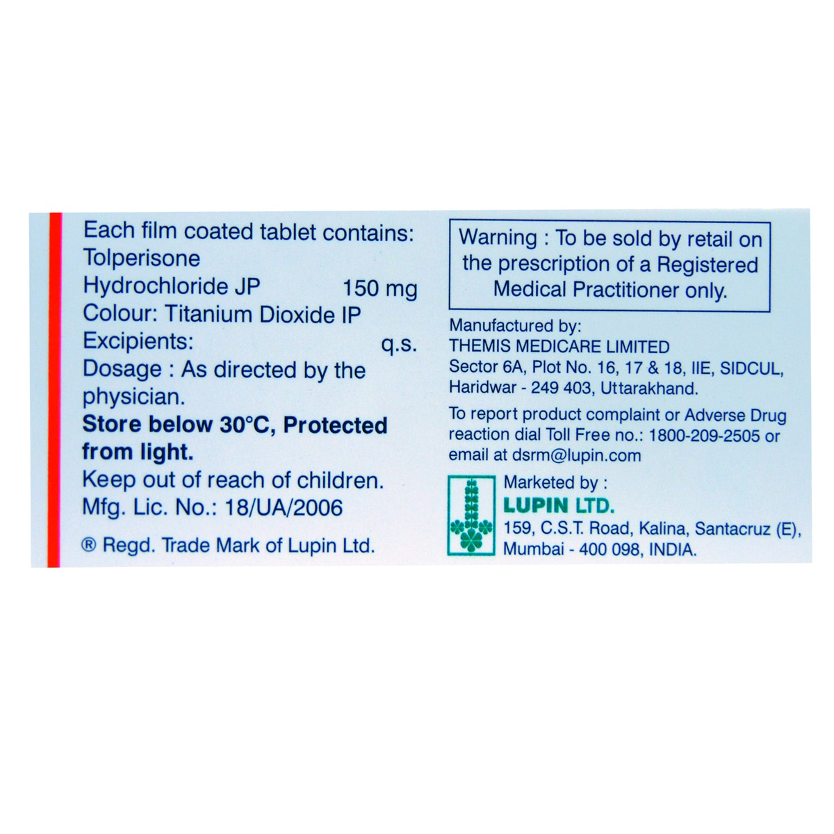 Tolifast 150 Tablet 10's, Pack of 10 TABLETS Tolifast 150 Tablet 10's, Pack of 10 TABLETS