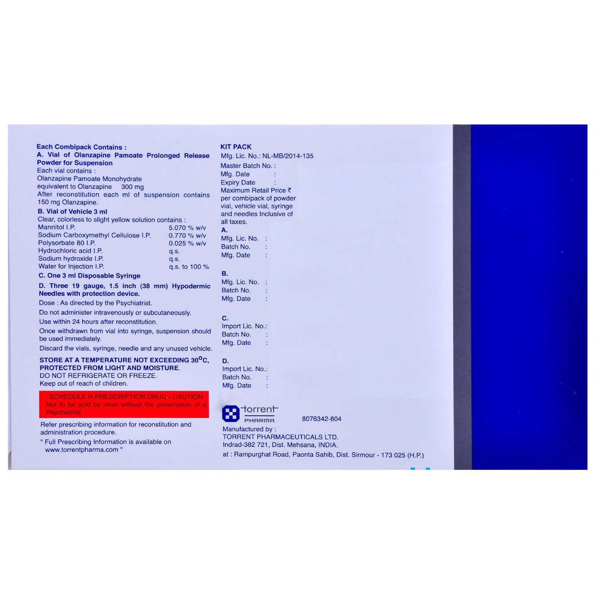 Tolaz LA 300mg/vial Convenience Kit 1's, Pack of 1 INJECTION Tolaz LA 300mg/vial Convenience Kit 1's, Pack of 1 INJECTION