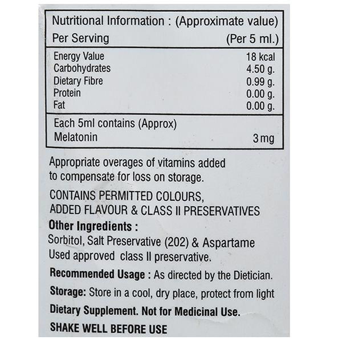 Tonin Sugar Free 3 mg Syrup 60 ml, Pack of 1 Liquid Tonin Sugar Free 3 mg Syrup 60 ml, Pack of 1 Liquid