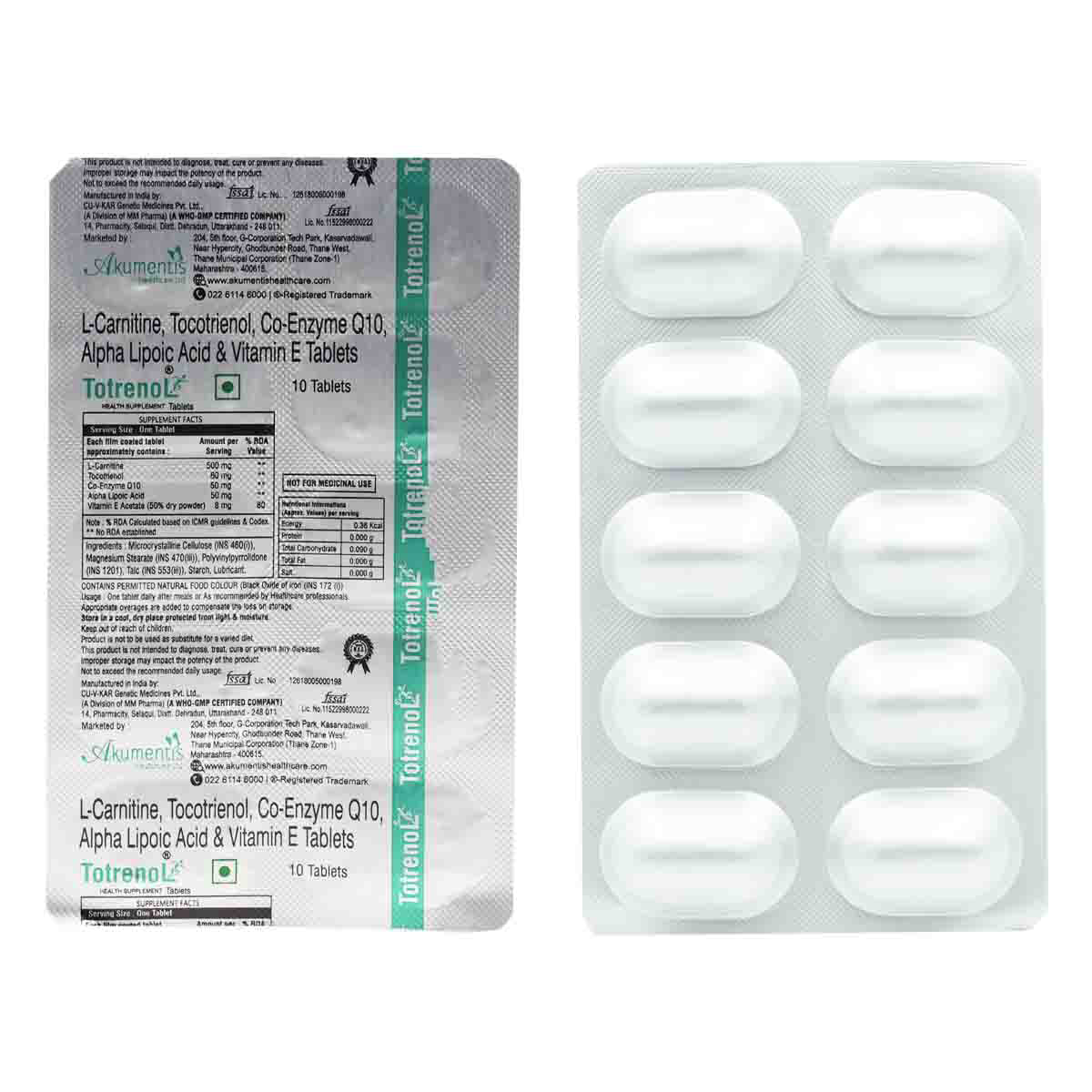 Totrenol Tablet 10's, Pack of 10 TabletS Totrenol Tablet 10's, Pack of 10 TabletS