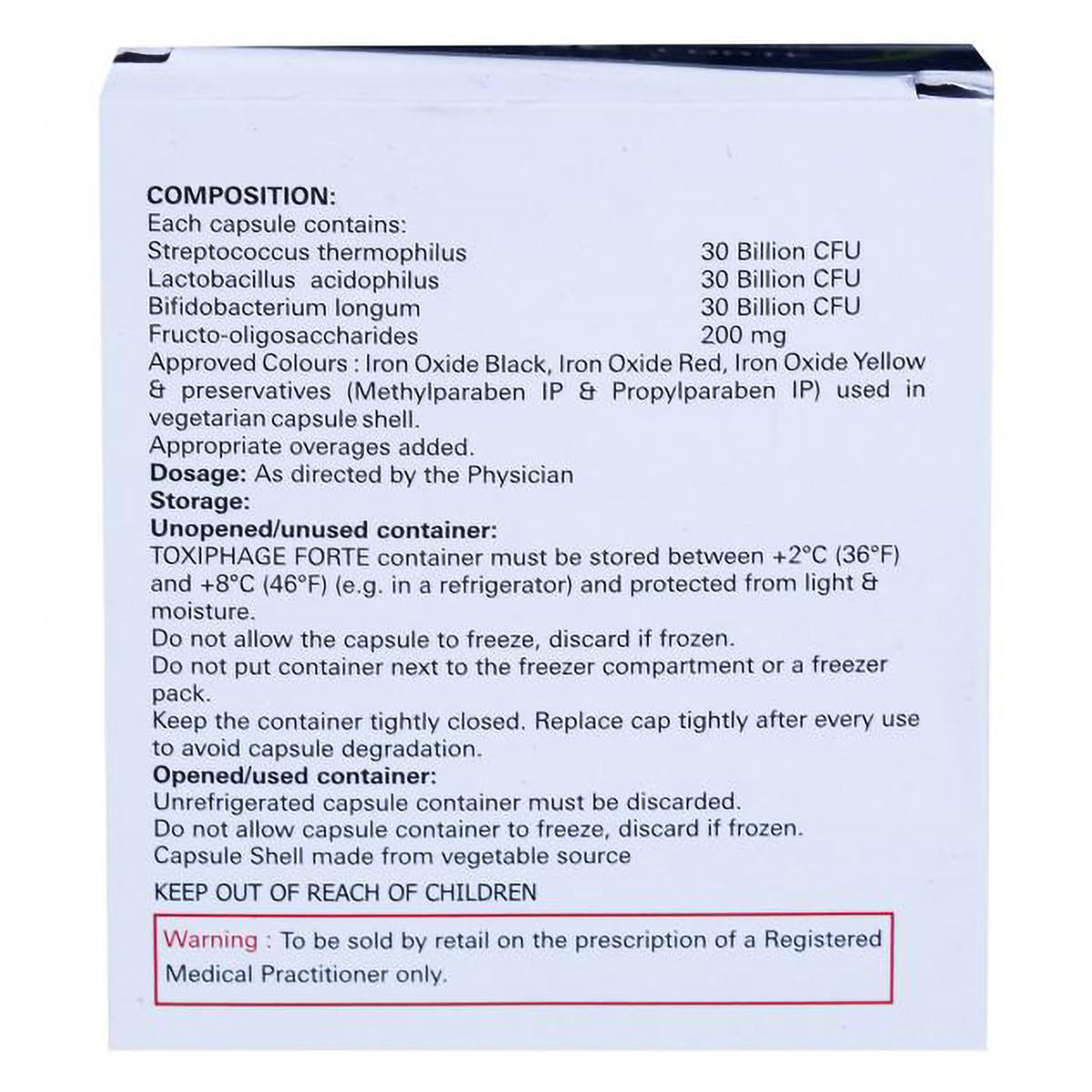 Toxiphage Forte Capsule 10's, Pack of 10 CapsuleS Toxiphage Forte Capsule 10's, Pack of 10 CapsuleS