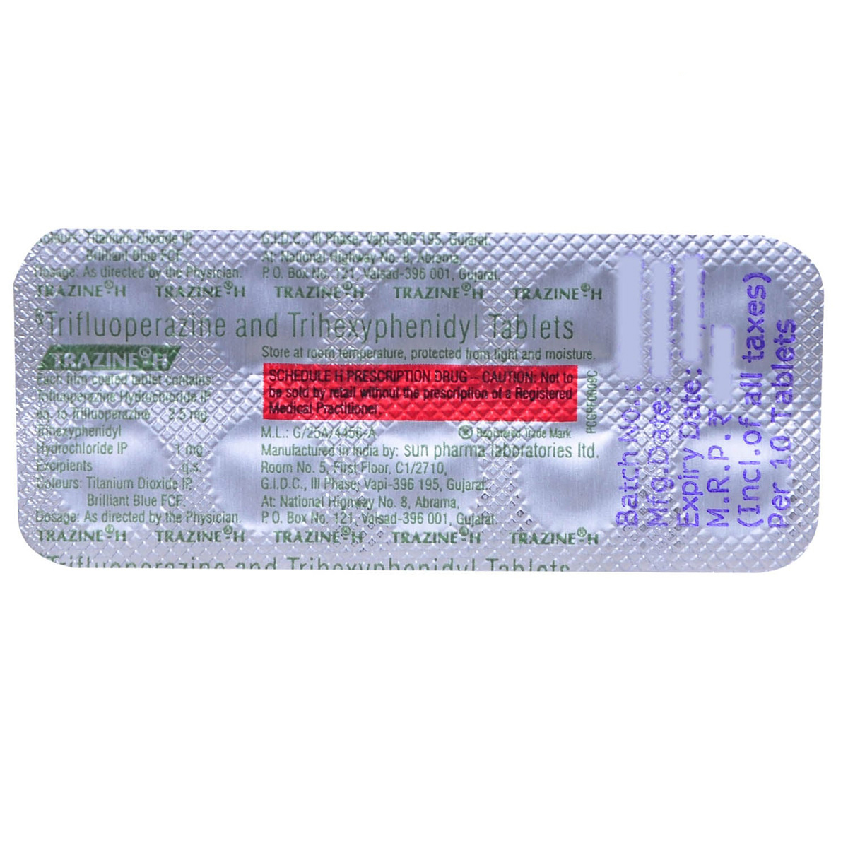 Trazine-H 2.5 Tablet 10's, Pack of 10 TABLETS Trazine-H 2.5 Tablet 10's, Pack of 10 TABLETS