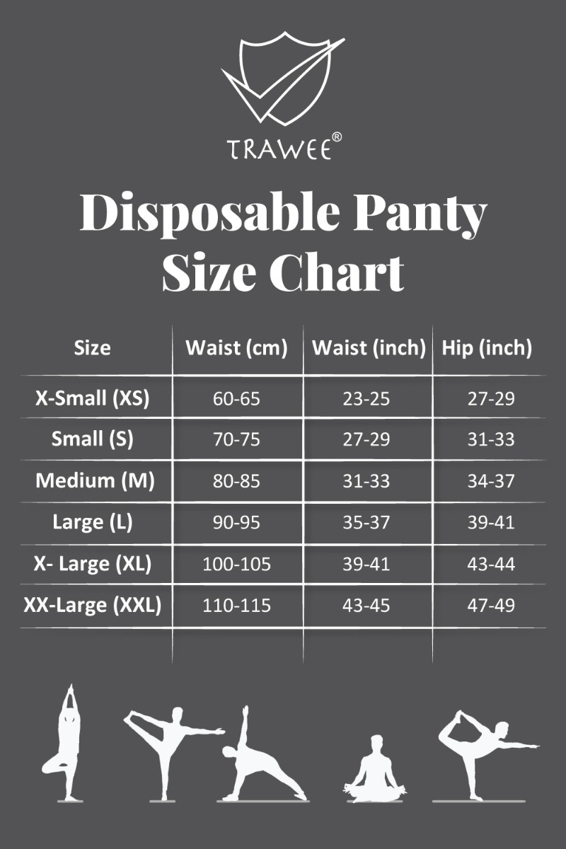 Trawee Men's Travel Disposable Brief Large, 5 Count, Pack of 1 Trawee Men's Travel Disposable Brief Large, 5 Count, Pack of 1