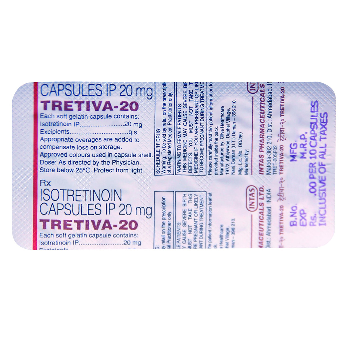 Tretiva-20 Capsule 10's, Pack of 10 CAPSULES Tretiva-20 Capsule 10's, Pack of 10 CAPSULES