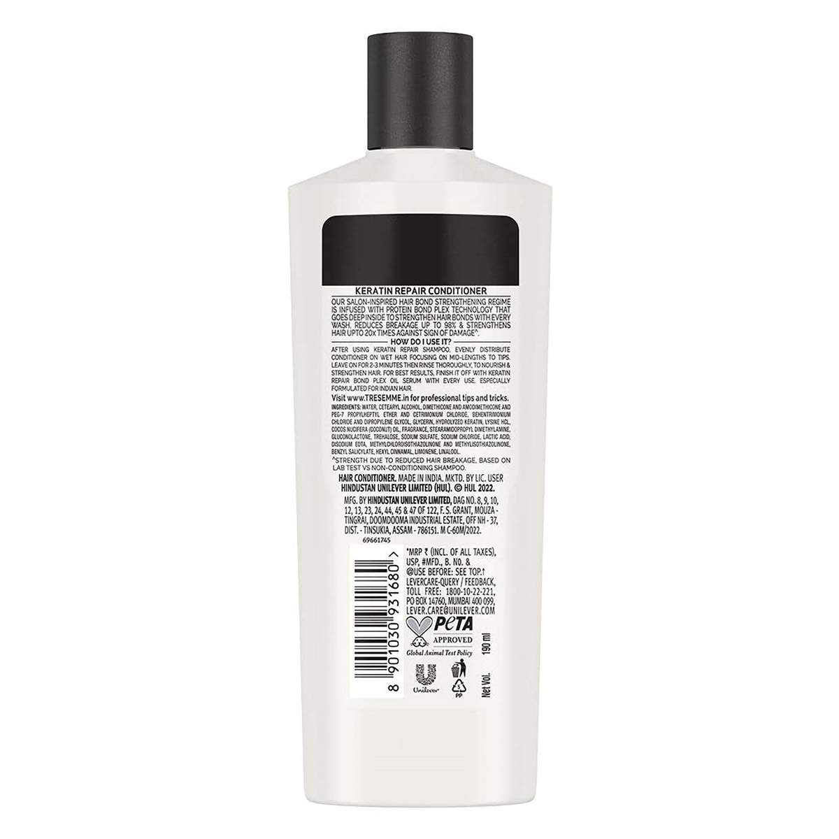 Tresemme Keratin Repair Bond Strength Conditioner, 190 ml, Pack of 1 Tresemme Keratin Repair Bond Strength Conditioner, 190 ml, Pack of 1