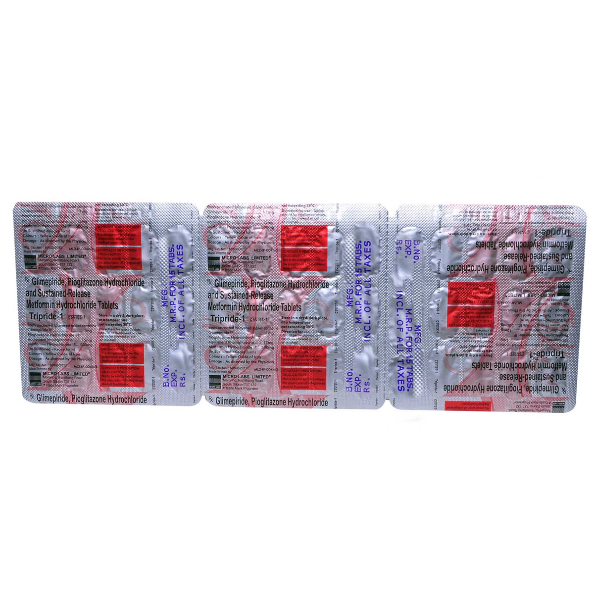 Tripride 1 Tablet 15's, Pack of 15 TABLETS Tripride 1 Tablet 15's, Pack of 15 TABLETS