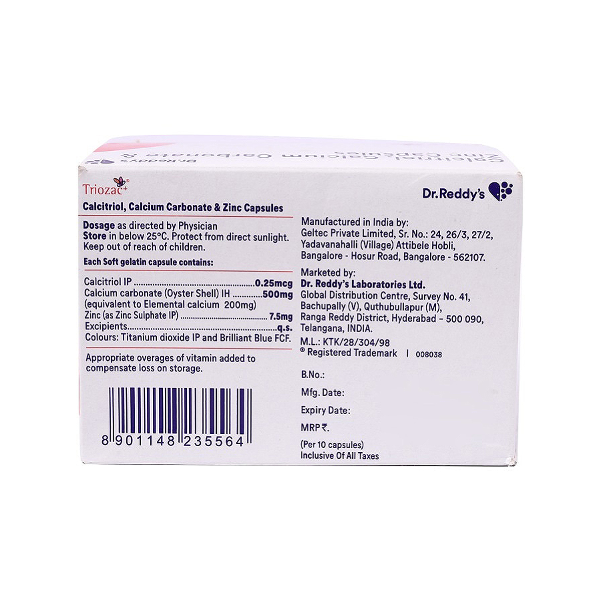 Triozac Capsule 10's, Pack of 10 CAPSULES Triozac Capsule 10's, Pack of 10 CAPSULES