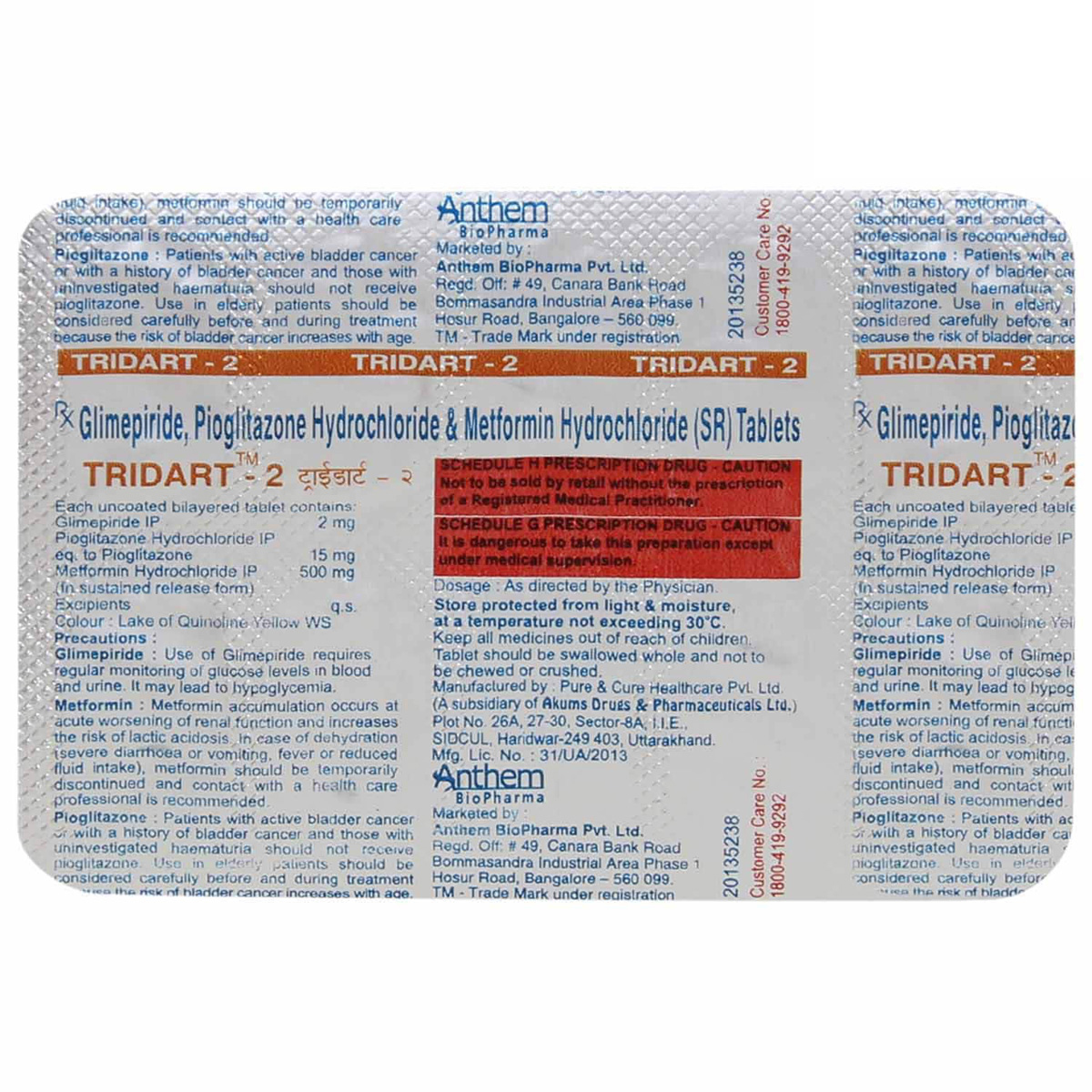 Tridart 2 Tablet 10's, Pack of 10 TABLETS Tridart 2 Tablet 10's, Pack of 10 TABLETS