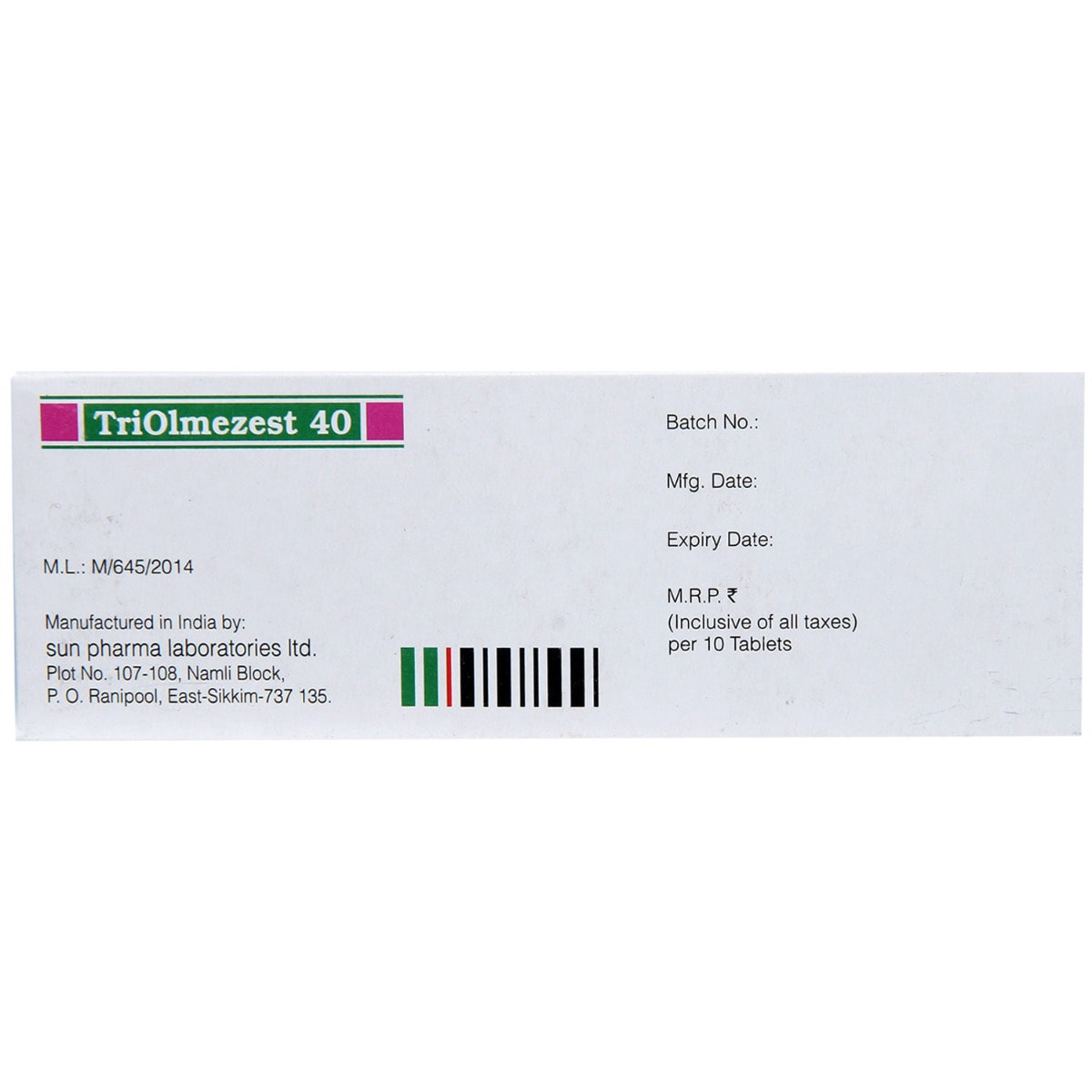 Triolmezest 40 Tablet 10's, Pack of 10 TABLETS Triolmezest 40 Tablet 10's, Pack of 10 TABLETS