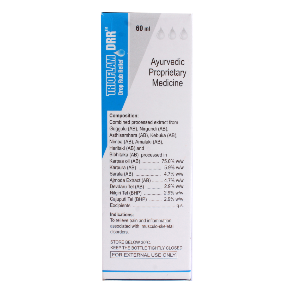 Trioflam Drr Rub Relief Drops, 60 ml, Pack of 1 Trioflam Drr Rub Relief Drops, 60 ml, Pack of 1