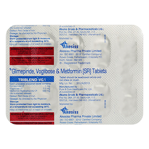 Triblend-VG-1 Tablet 10's, Pack of 10 TabletS Triblend-VG-1 Tablet 10's, Pack of 10 TabletS