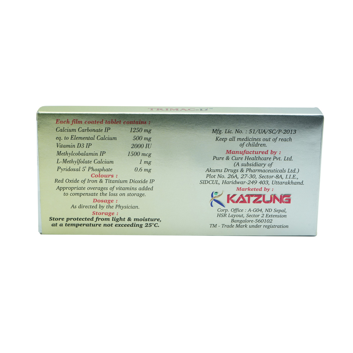 Trimac D Tablet 10's, Pack of 10 TabletS Trimac D Tablet 10's, Pack of 10 TabletS