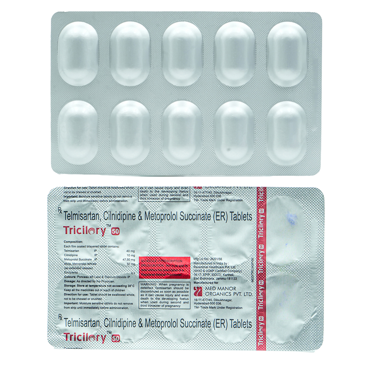 Tricilory 50/10/40 mg Tablet 10's, Pack of 10 TABLETS Tricilory 50/10/40 mg Tablet 10's, Pack of 10 TABLETS