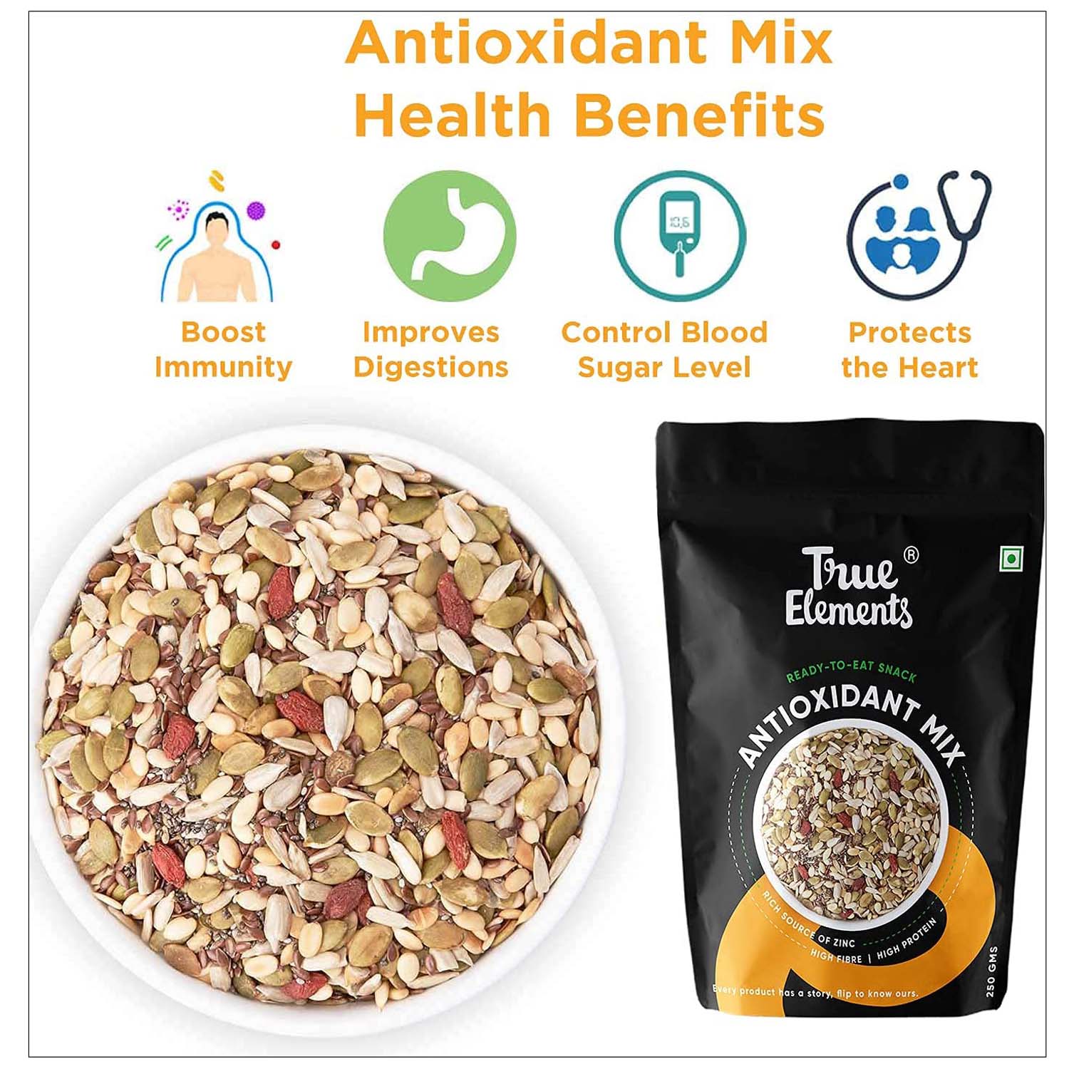 True Elements Antioxidant Mix, 125 gm, Pack of 1 True Elements Antioxidant Mix, 125 gm, Pack of 1