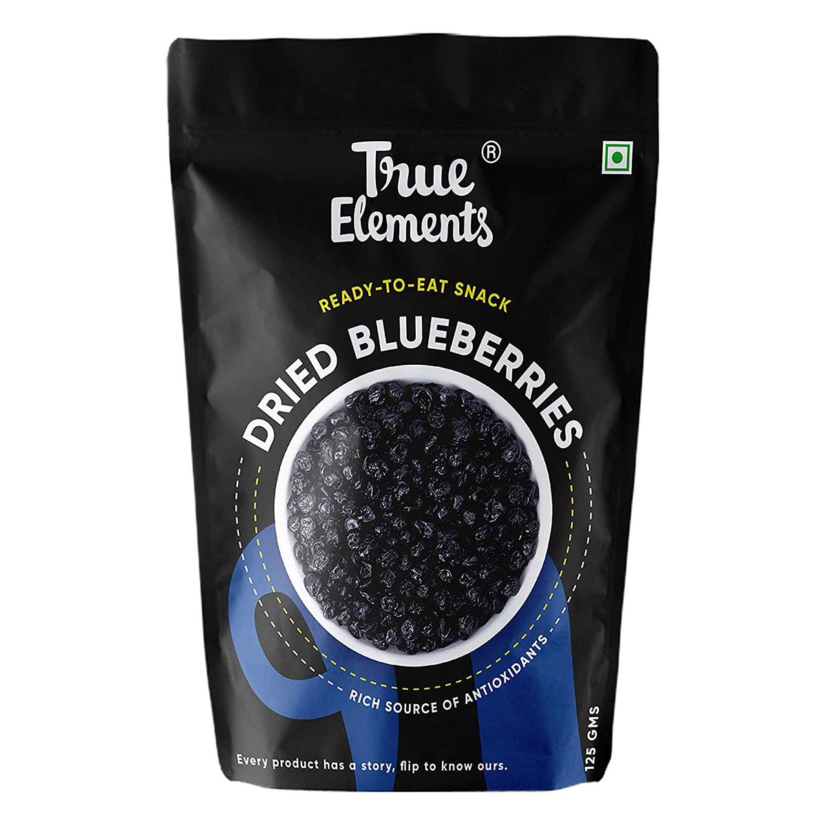 True Elements Dried Blueberries, 125 gm, Pack of 1 True Elements Dried Blueberries, 125 gm, Pack of 1