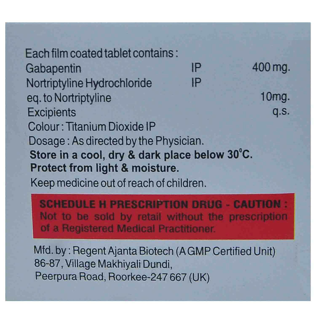 Trypentin NT Tablet 10's, Pack of 10 TABLETS Trypentin NT Tablet 10's, Pack of 10 TABLETS