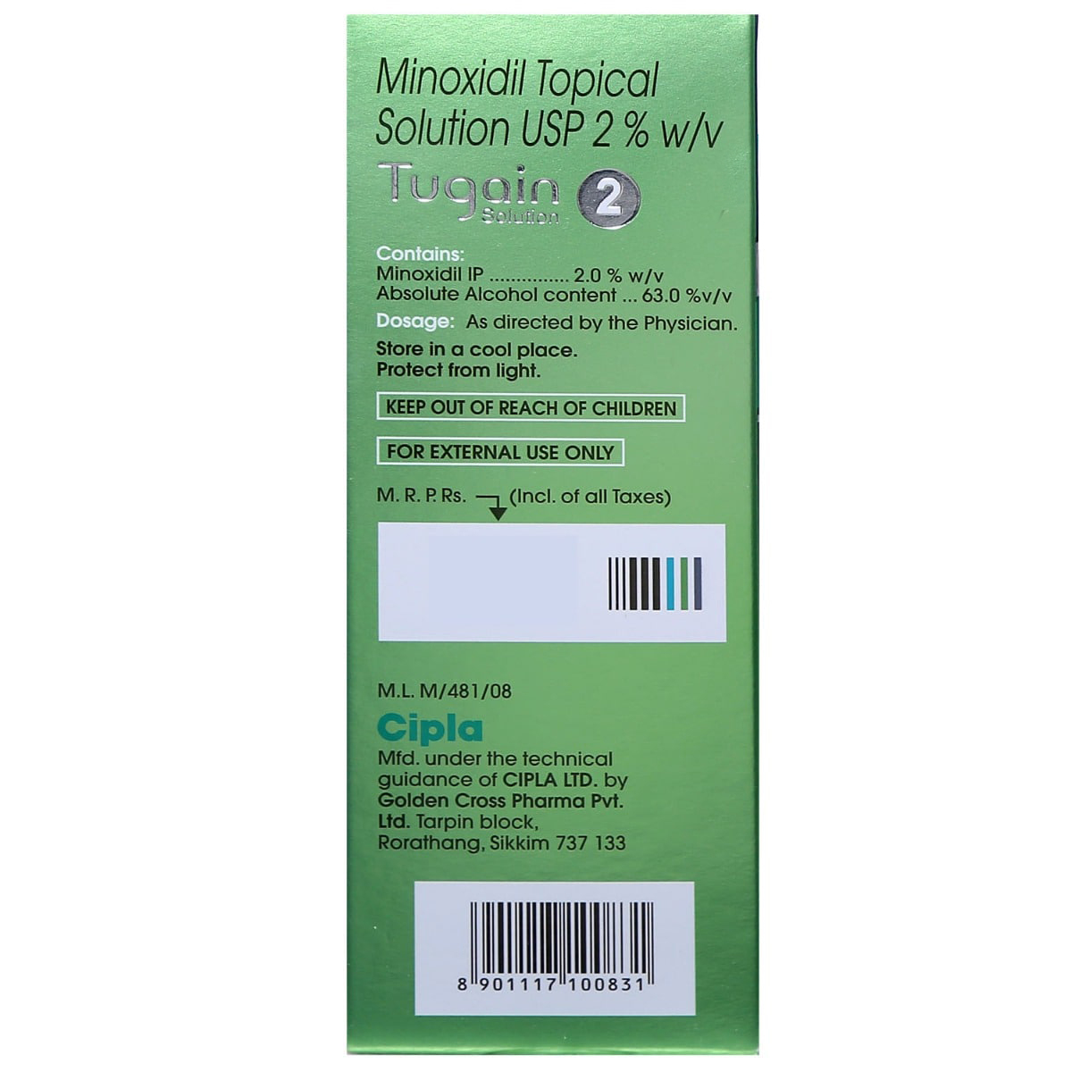 Tugain 2% Solution 60 ml, Pack of 1 SOLUTION Tugain 2% Solution 60 ml, Pack of 1 SOLUTION