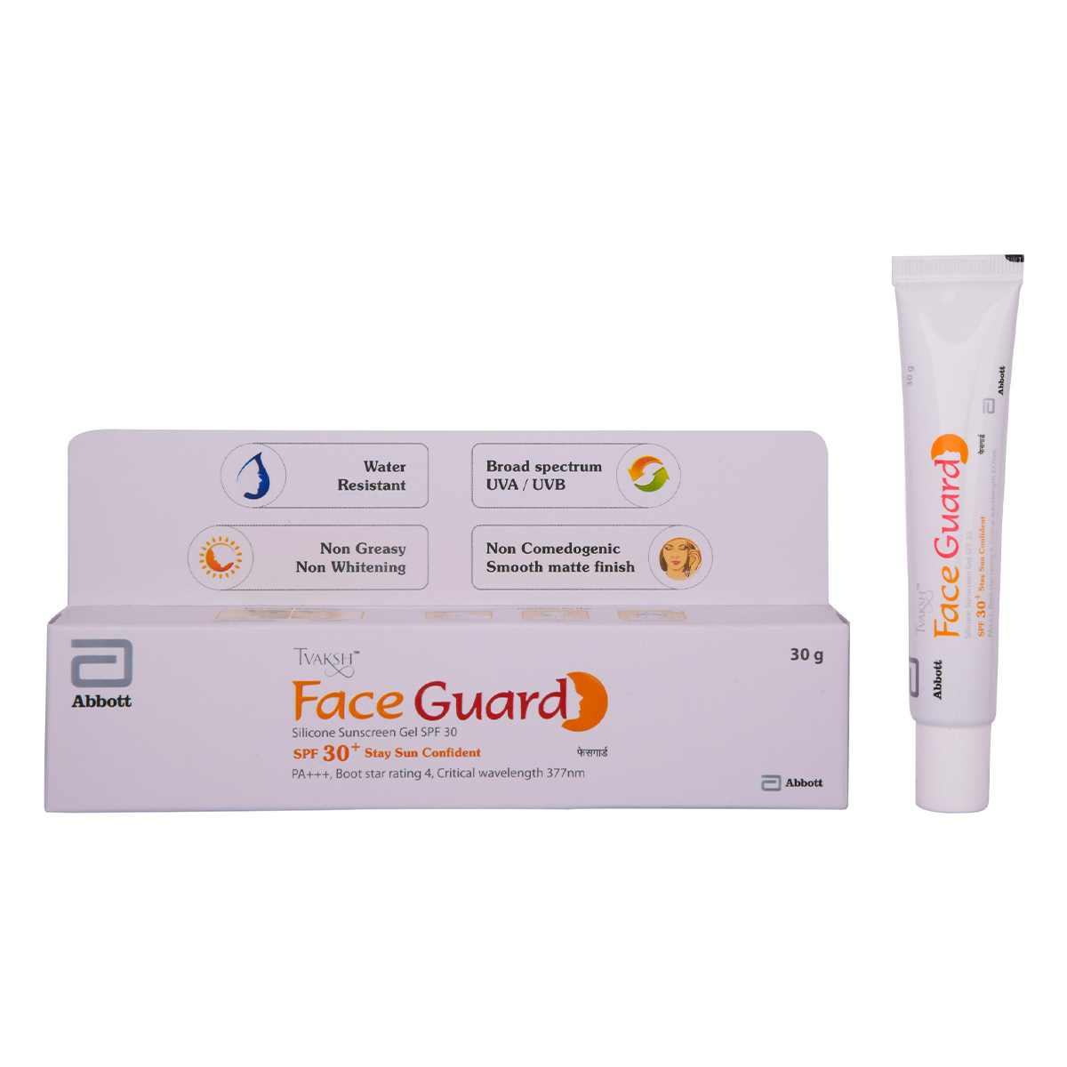 Tvaksh Face Guard SPF 30+ PA+++ Silicon Sunscreen Gel, 30 gm, Pack of 1 Tvaksh Face Guard SPF 30+ PA+++ Silicon Sunscreen Gel, 30 gm, Pack of 1