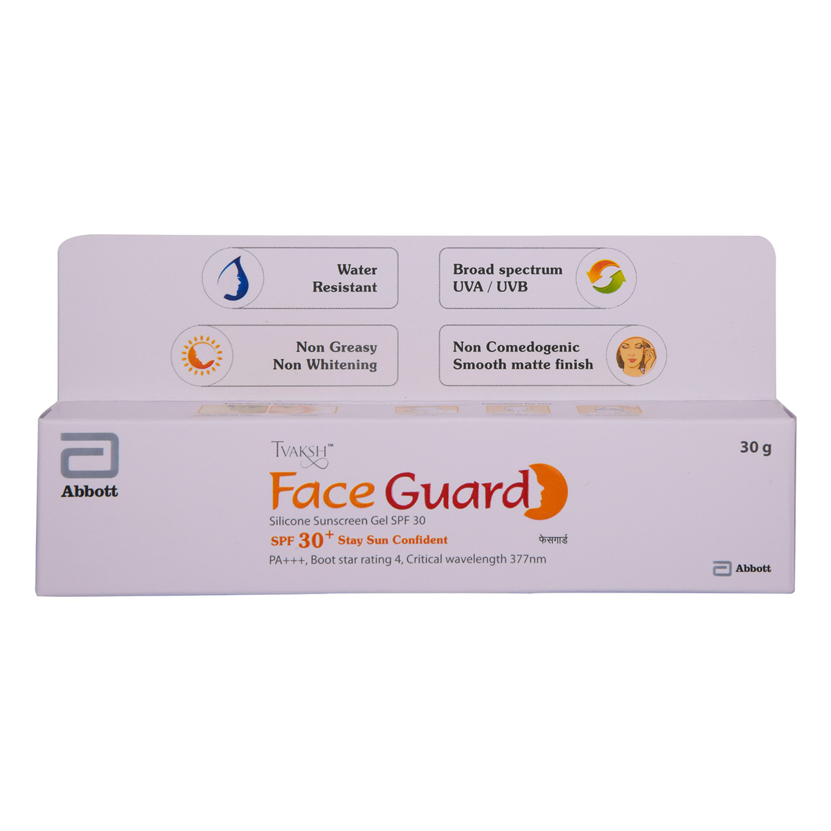 Tvaksh Face Guard SPF 30+ PA+++ Sunscreen Gel, 30 gm, Pack of 1 Tvaksh Face Guard SPF 30+ PA+++ Sunscreen Gel, 30 gm, Pack of 1