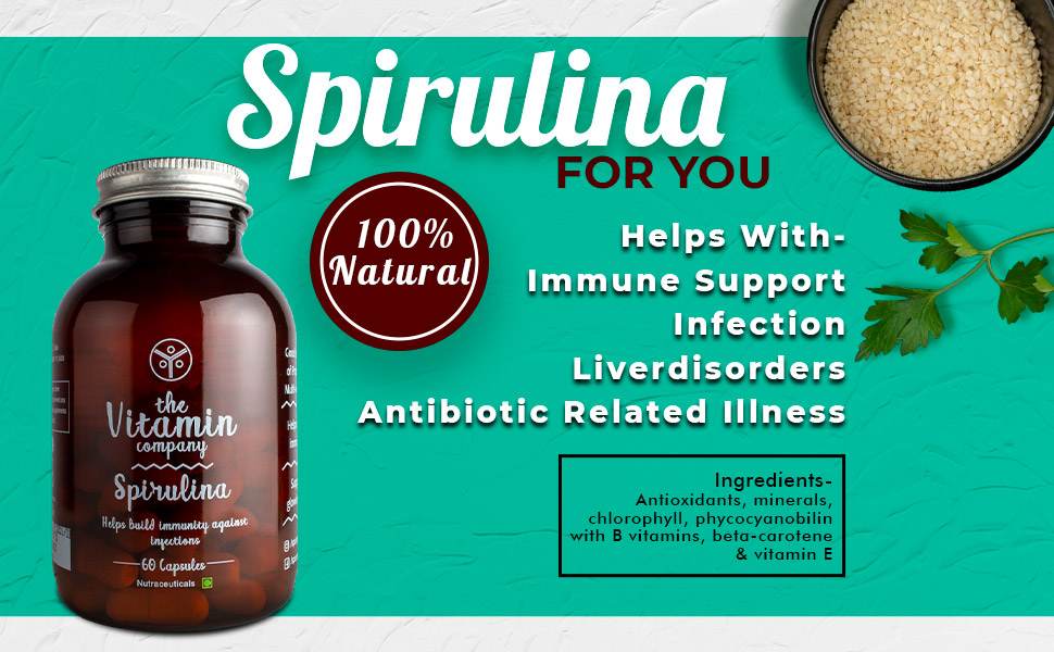 The Vitamin Company Spirulina, 60 Capsules, Pack of 1 The Vitamin Company Spirulina, 60 Capsules, Pack of 1