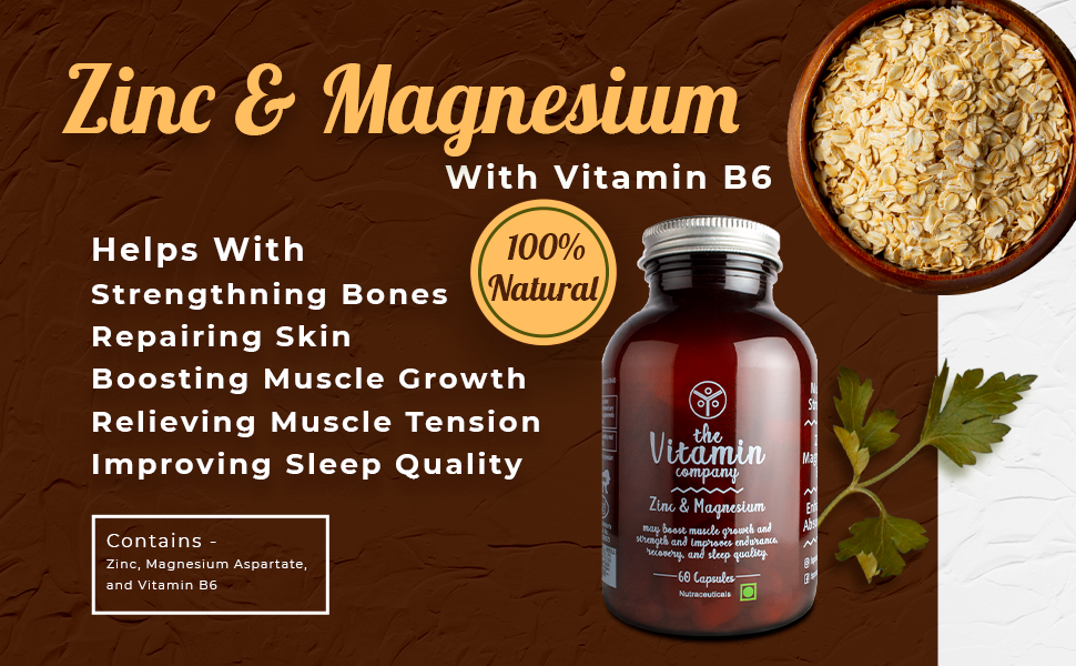 The Vitamin Company Zinc & Magnesium, 60 Capsules, Pack of 1 The Vitamin Company Zinc & Magnesium, 60 Capsules, Pack of 1