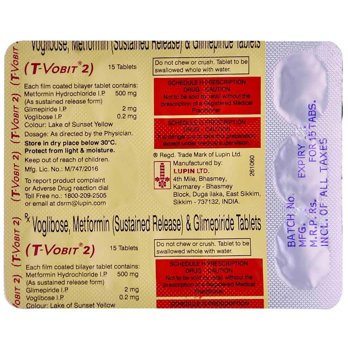 T-Vobit 2 Tablet 15's, Pack of 15 TABLETS T-Vobit 2 Tablet 15's, Pack of 15 TABLETS