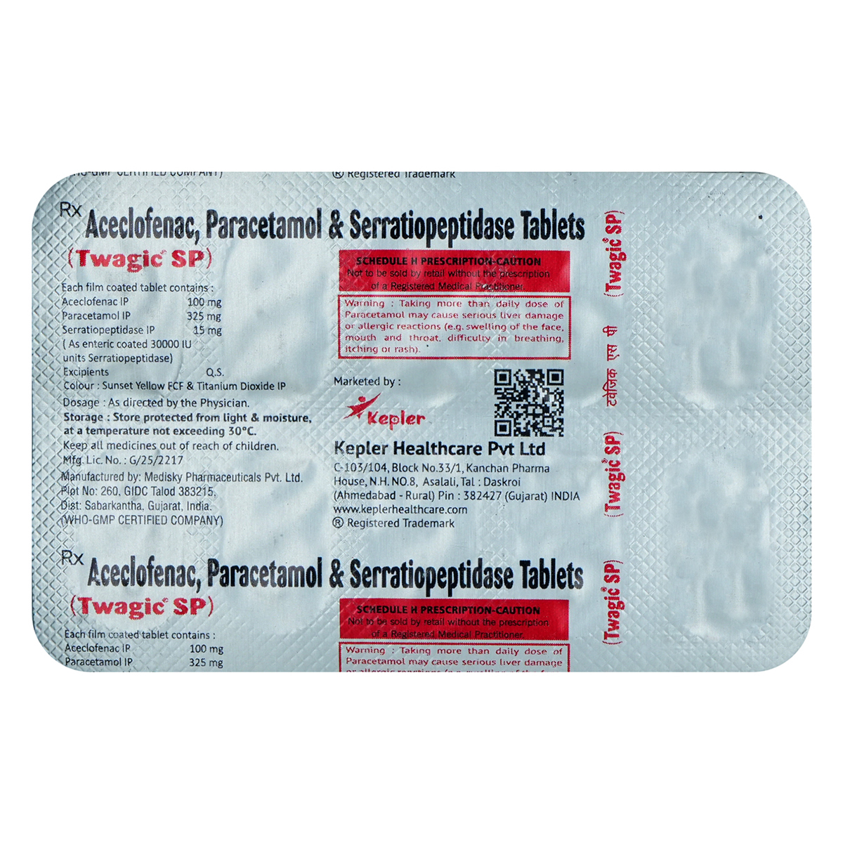 Twagic SP Tablet 10's, Pack of 10 TABLETS Twagic SP Tablet 10's, Pack of 10 TABLETS