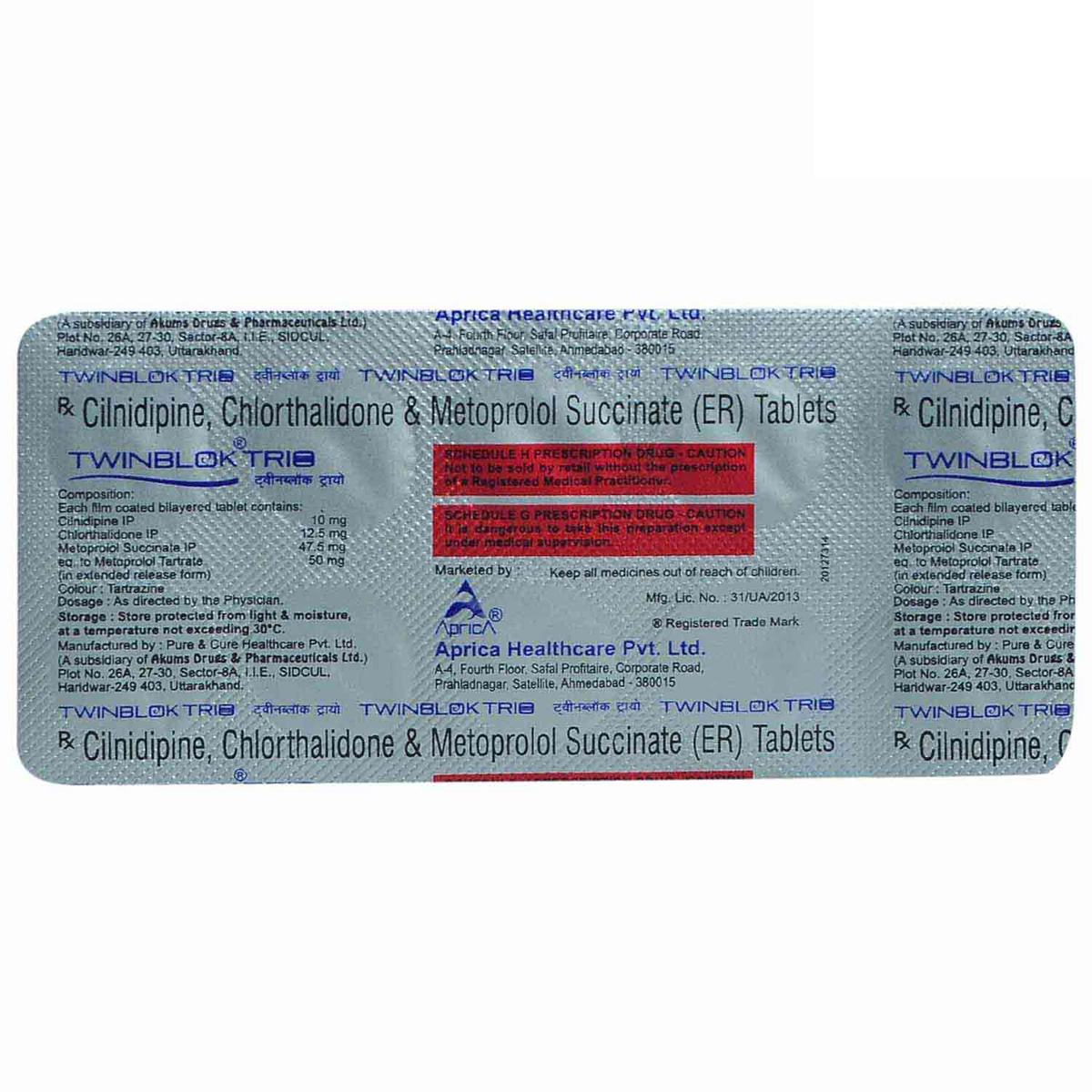 Twinblok Trio Tablet 10's, Pack of 10 TABLETS Twinblok Trio Tablet 10's, Pack of 10 TABLETS