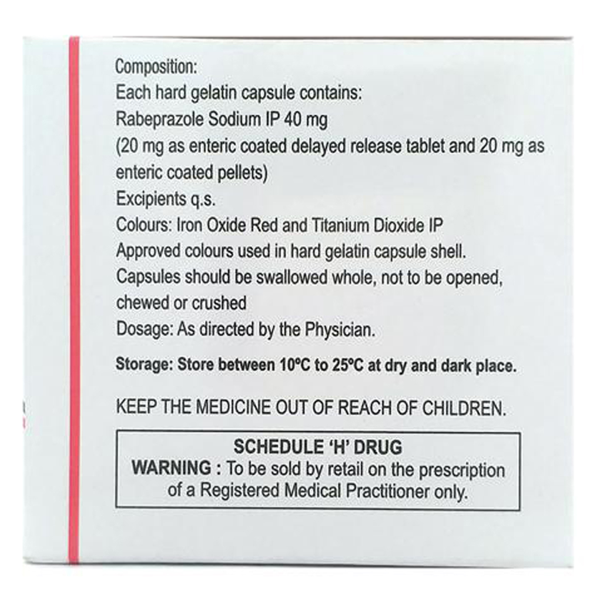 Twichek 40 mg Capsule 10's, Pack of 10 CapsuleS Twichek 40 mg Capsule 10's, Pack of 10 CapsuleS