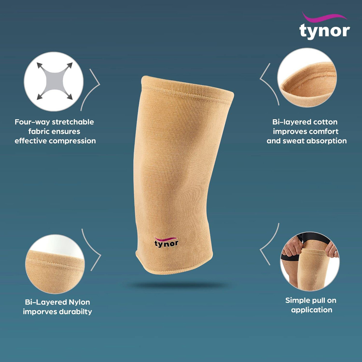 Tynor Knee Cap Small, 1 Pair, Pack of 1 Tynor Knee Cap Small, 1 Pair, Pack of 1