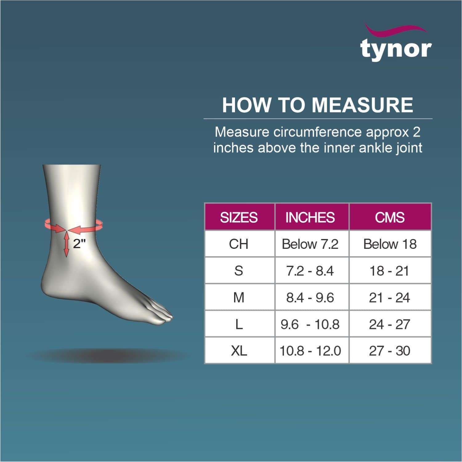 Tynor Ankle Brace Single Small, 1 Pair, Pack of 1 Tynor Ankle Brace Single Small, 1 Pair, Pack of 1