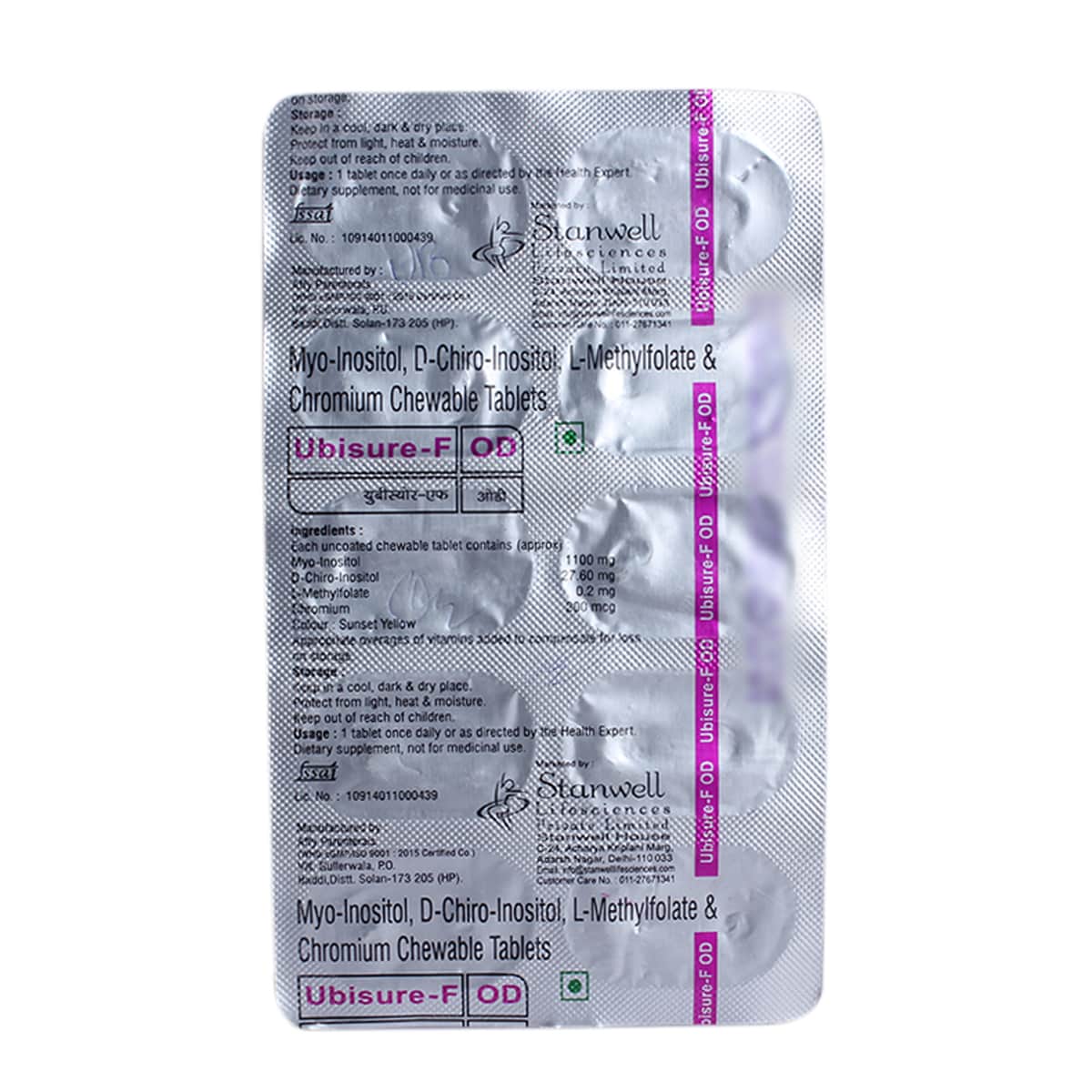 Ubisure F OD Orange Chewable Tablet 10's, Pack of 10 TABLETS Ubisure F OD Orange Chewable Tablet 10's, Pack of 10 TABLETS