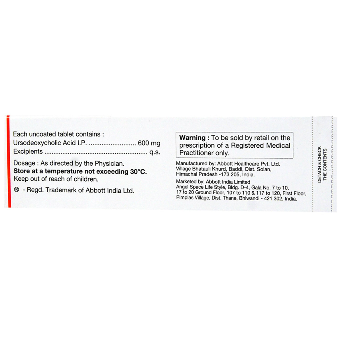 Udiliv 600 Tablet 10's, Pack of 10 TABLETS Udiliv 600 Tablet 10's, Pack of 10 TABLETS