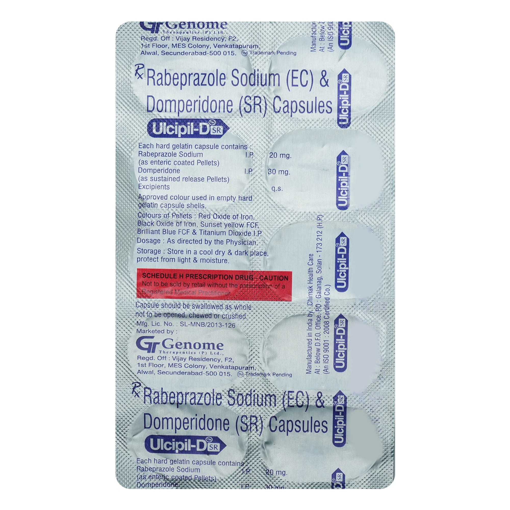 Ulcipil D SR Capsule 10's, Pack of 10 Ulcipil D SR Capsule 10's, Pack of 10