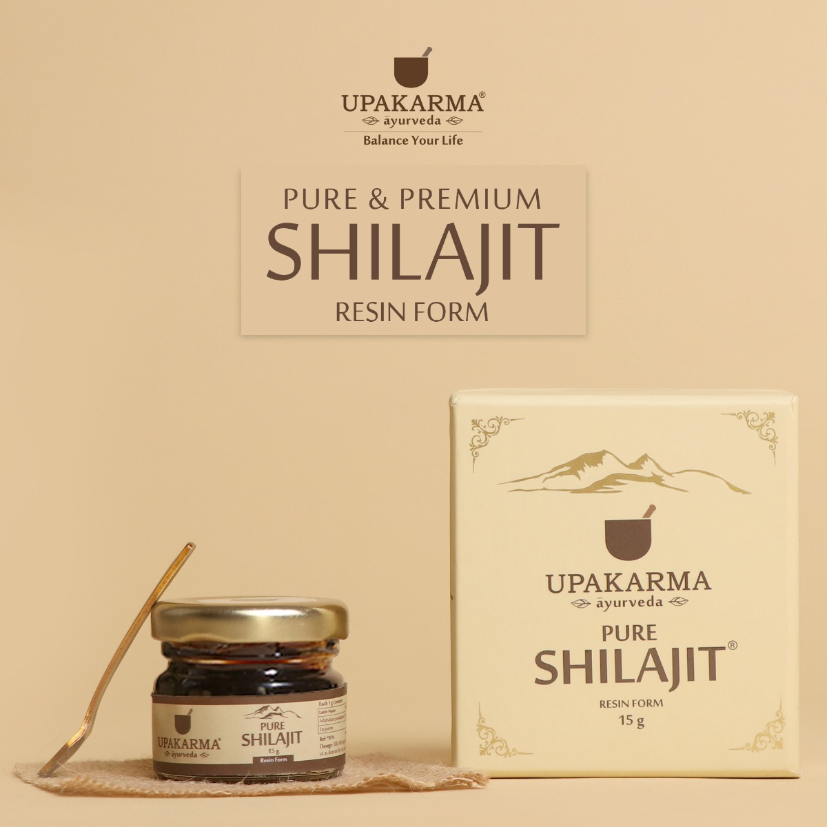 Upakarma Ayurveda Pure Shilajit Resin Form, 15 gm, Pack of 1 Upakarma Ayurveda Pure Shilajit Resin Form, 15 gm, Pack of 1