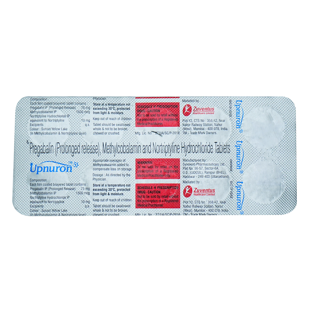 Upnuron Tablet 10's, Pack of 10 TabletS Upnuron Tablet 10's, Pack of 10 TabletS